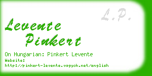 levente pinkert business card